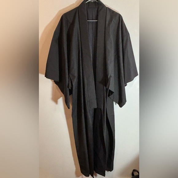 KIMONO Sz XL Pinstripe Lined Made to Measure Wide Sleeves - Picture 2 of 9